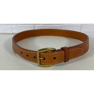 Galco Leather Belt Mens 36 Tan Handmade USA CB4 Brass Buckle